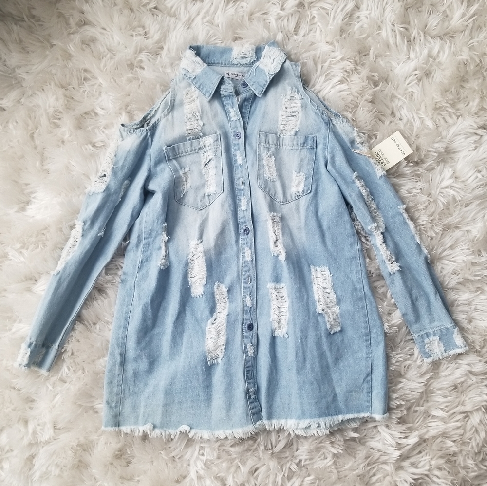 Distressed Jean Jacket